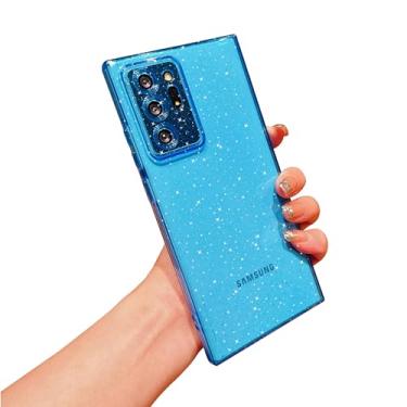 Imagem de VANIPUFF Capa para celular Samsung Galaxy Note 20 Ultra 5g 17.5 cm 5g transparente glitter brilhante brilhante capa fina minimalismo simples proteção da câmera silicone macio transparente à prova de
