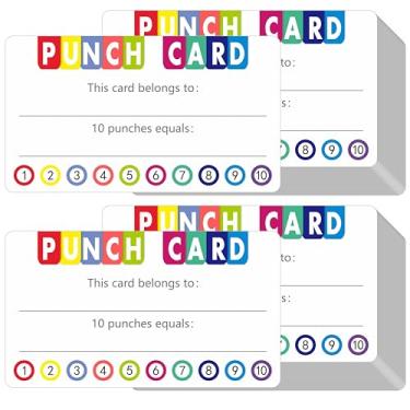 Imagem de 332 PCS Punch Cards, Cartão de Recompensa de Incentivo Cartões de Fidelidade para Negócios, Sala de Aula, Comportamento Infantil, Estudantes, Professores, 8,9 cm x 5 cm