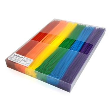 Imagem de Lenitech 20,32 cm de várias finalidades, cordões de zíper coloridos sortidos, 300 peças