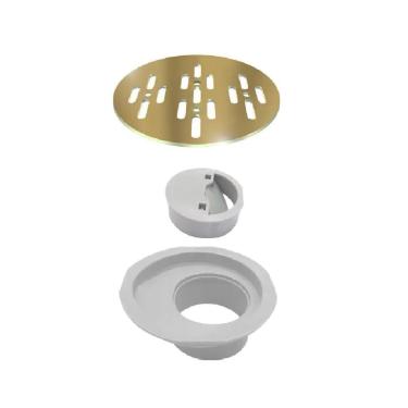 Imagem de Grelha Gold Para Caixa Sifonica Redonda Ralo Linear 100mm - 4083