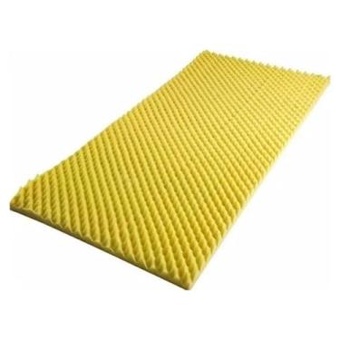 Imagem de Colchão Casca de Ovo Espuma Perfilada Anti Escaras 188 x 80cm Densidade 20 Amarelo J.B
