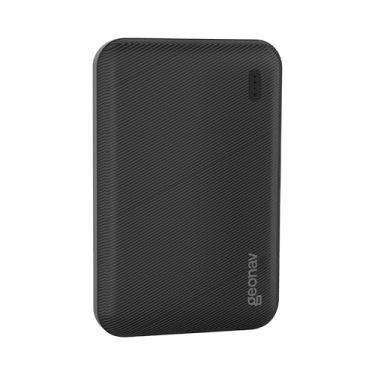 Imagem de Geonav Power Bank, Carregador Portátil Universal 5.000mAh, 2 portas USB, Led Indicador de bateria, ES5KBK, Preto