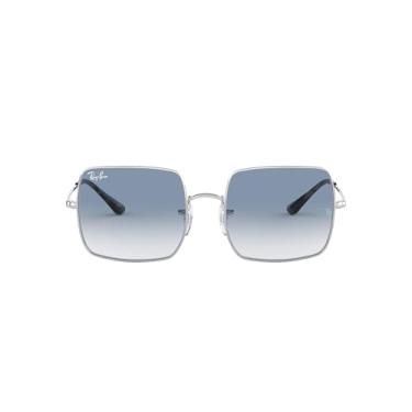 Imagem de Óculos de sol femininos Ray-Ban RB1971 quadrados, prata/azul claro gradiente, 54 mm