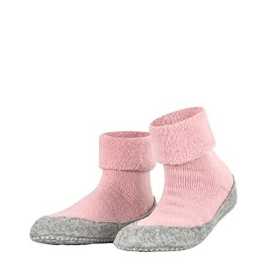 Imagem de FALKE W Hp Cosyshoe Pantufa feminina de lã Merino Cinza Rosa Branco 1 par, Rosa (flor de amêndoa 8449), 7-8