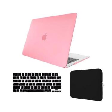 Imagem de Kit Capa Case Compativel Macbook NEW PRO 14" A2442 cor RF + Pel. Tecla