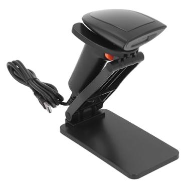 Imagem de Leitor de Código de Barras Com Suporte de Código de Barras e Scanner QR 1D 2D Portátil USB Com Fio Leitor de Código de Barras Plug and Play para Armazém Supermercado Expresso