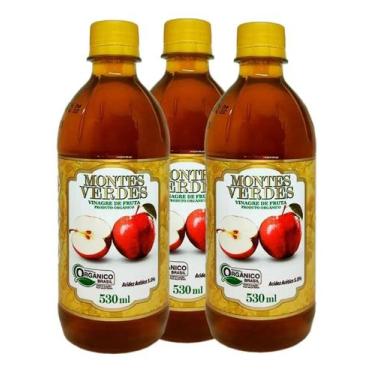 Imagem de Kit 3 Vinagre De Maçã Orgânico Montes Verdes 530ml