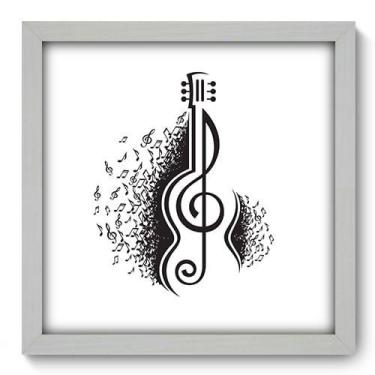 Imagem de Quadro Decorativo - Notas Musicais - 33cm x 33cm - 086qdgb - Allodi