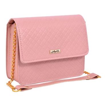 Imagem de Bolsa Feminina Transversal Corrente Festa - Aryel, Rosa
