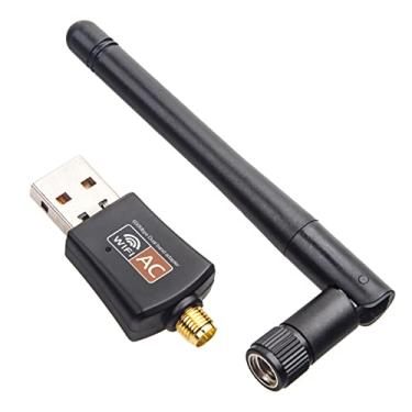 Imagem de REDLUX Adaptador WiFi USB sem fio de 600 Mbps, com antena externa, banda dupla de 2,4 GHz/5 GHz, compatível com Windows 10/8/7/XP, Mac OS, Linux etc