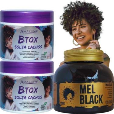 Imagem de Finalizador de Cachos 500g+02 Botox Solta Cachos 500g Amazun - Mel Bla