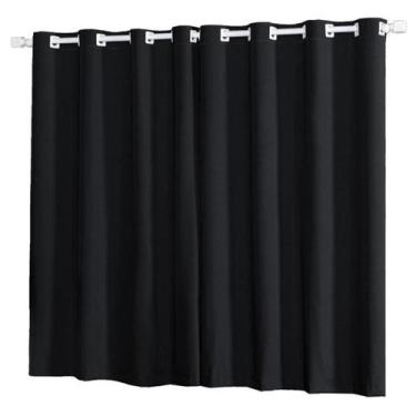 Imagem de Cortina Oxford 2,80 x 1,50 Inibe a Claridade - DH Enxovais, Preta