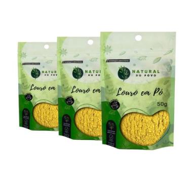 Imagem de Louro em Pó Qualidade Superior 100% Natural Kit 3 Pouch 50g - Rocha Sa
