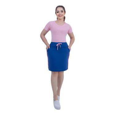 Imagem de Conjunto Saia Short  e T-Shirt Rosa Bebê -Moda fitness Evangelica - RO