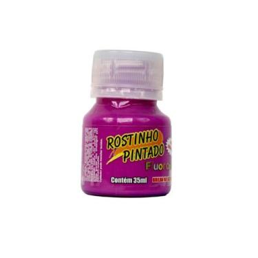 Imagem de Tinta para pintar o rosto liquida Roxo flúor 35 ml - Rostinho Pintado
