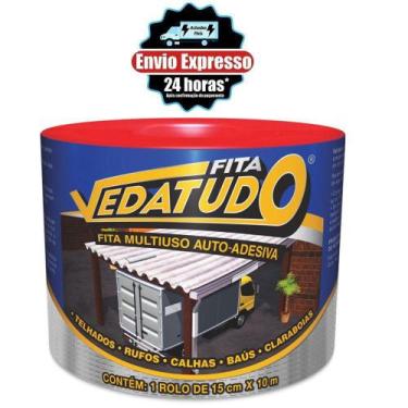 Imagem de Fita Asfáltica Auto Adesiva Metalizada Vedatudo 15 cm X 10 m - DRYKO