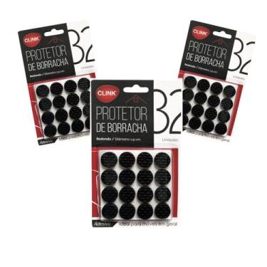 Imagem de Kit 96 pçs protetor para moveis de borracha mesas cadeiras - Clink