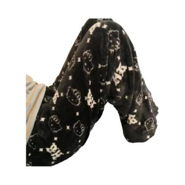 Imagem de Calça de Pijama Feminina Hello Kitty - Grossa, de Lã, com Elástico Dup