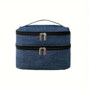 Imagem de Necessaire Viagem Bolsa Dupla Organizador Azul - shop mix