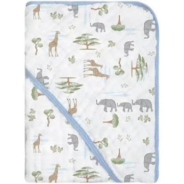 Imagem de Toalha de Banho Soft Papi c Capuz de Canto - Papi Textil, Azul