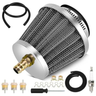 Imagem de EOPOAYI Filtro de ar de 38 mm (1-1/5.1 cm) compatível com GY6 50cc 125cc 150cc Taotao 139QMB 152QMJ ATM50 VIP Trovão Scooter Moped Jonway Roketa SSR125 Apollo Pit Dirt Bike ATV Quad 4 Wheeler Go Kart