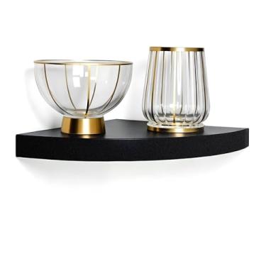 Imagem de InPlace Shelving 0191808 L x 30 cm P x 5 cm A Prateleira Montável com Canto Flutuante com Suportes Invisíveis, Material de Construção Espresso, 30 cm L x 30 cm P x