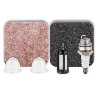 Imagem de Filtro de ar FS75 com vela de ignição, filtro de combustível, primer, lâmpada para Sthil BG75 BG72 FC85 FS76 FS80 KM85 HL75 HL75K FH75 FC75 aparador de sebes kit de ajuste de substituição