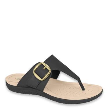 Imagem de Tamanco Feminino Ajustável Conforto Fivela Modare 7125.253, Preto napa