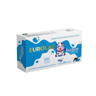 Imagem de Eurolac Lactase 10.000 fcc 500mg Com 30 Cápsulas, 2 Unidades