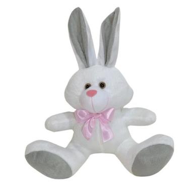 Imagem de Pelúcia Coelho 30cm Super Fofinho Ideal p/ Crianças Companheiro  Sono 