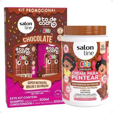 Imagem de Kit Salon Line Kids: Shampoo e Condicionador + Creme para Pentear Chocolate