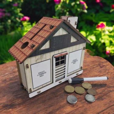 Imagem de Cofrinho Cofre Casinha Dinheiro Woodbox Japones Poupança A - Indústria