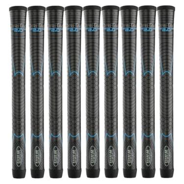 Imagem de Winn Grips 32Dt-Jbk Dri-Tac 2.0 Series Tecnologia Avançada De Polímero, Pacote Com 9 Golfe - Tamanho Pequeno, Preto Azul