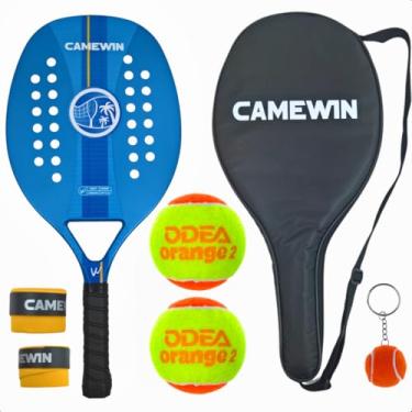 Imagem de Raquete Beach Tennis Camewin C/ 2 bolinhas + Brindes