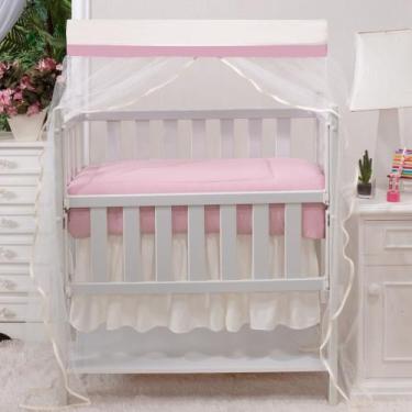Imagem de mosquiteiro cortinado para mini berço avulso com 2 peças - medina conf