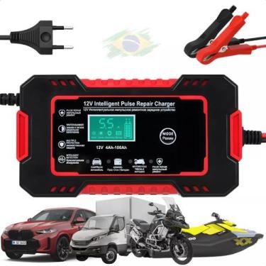 Imagem de Carregador de Bateria Automotivo Inteligente Bivolt 12V 6A com Display