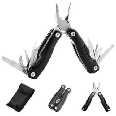 Imagem de Multitool, 14 em 1 Alicate Multifuncional, Ferramenta Múltipla, Aço Inoxidável Multiferramenta, Canivete Multiuso, Atividades ao Ar Livre, Acampamento