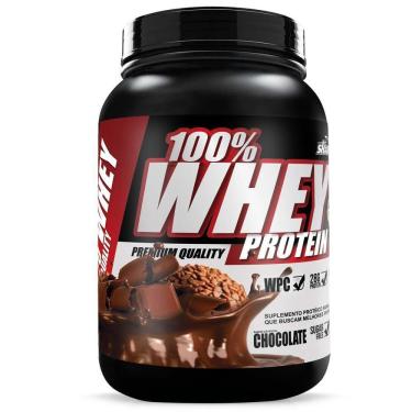 Imagem de 100% Whey Protein Shark Pro 900G Massa Muscular Chocolate