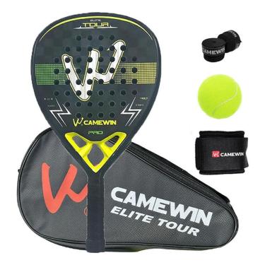 Imagem de Raquete de padel de fibra de carbono 360g com bolsa 125g 46cm