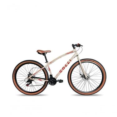 Imagem de Bicicleta Aro 29 Vancouver 21 Marchas Freio A Disco Colli Bege Retrô