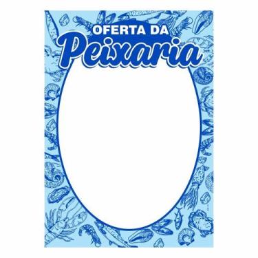 Imagem de Cartaz de Oferta Peixaria e Peixe 29,7 x 42cm Papel Duplex 25 unidades