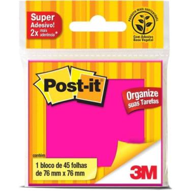 Imagem de Bloco Post It 76X76Mm 45F Rosa 654 3M