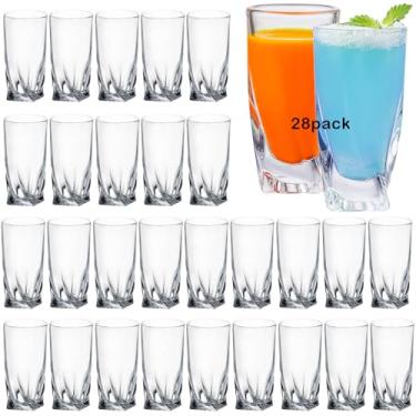 Imagem de wookgreat Conjunto de 28 copos de shot a granel com base pesada, copos de dose de uísque de 42,5 g, copos de bebidas espirituosas, conjunto de copos de tequila, copos pequenos, mini copos para vodca