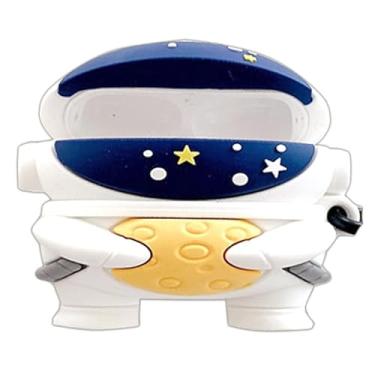 Imagem de Capa de silicone para Airpods Pro, capa protetora de borracha macia com chaveiro (biscoitos de astronauta)