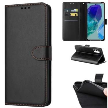 Imagem de Capa Carteira Flip Premium em Couro Sintético para Samsung Galaxy M55, Proteção Completa, Suporte Integrado, Compartimentos para Cartões, Preto