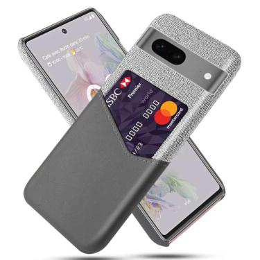 Imagem de Capa para Google Pixel 7a,Tela e tampa de couro PU,Anti-deslizante,Resistência à impressão digital,Caso de proteção de 360°com 1 slot de cartão atrás-Gray