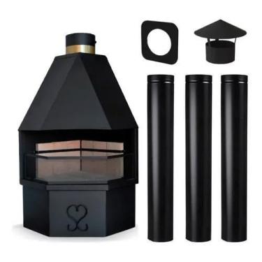 Imagem de Lareira Celine Pequena de Canto - Brasileña