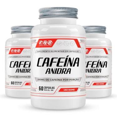 Imagem de Cafeína Anidra 200mg Kit 3x 60 Cápsulas Cada - FNB Sports - Flora Nativa do Brasil