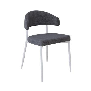 Imagem de Cadeira Bless Fixa C/4 Pés 53 X 55 X 78cm Pés Brancos. Lautrec Grafite Lautrec Grafite
