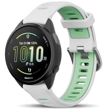 Imagem de Farluya Pulseiras de silicone de 20 mm compatíveis com Garmin Forerunner 165/55/Vivoactive 5/6, pulseira esportiva macia à prova d'água de liberação rápida para Venu Sq 2/Forerunner 245/645/Vivoactive